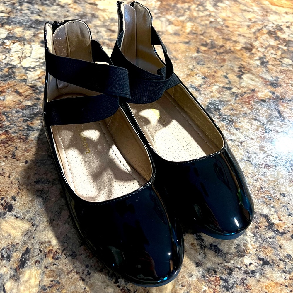 Little girls patent leather Mary janes